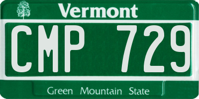 VT license plate CMP729