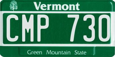 VT license plate CMP730