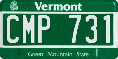 VT license plate CMP731