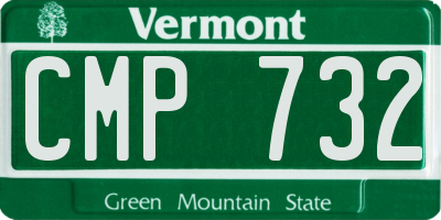 VT license plate CMP732