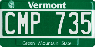 VT license plate CMP735