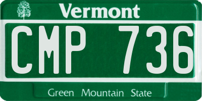 VT license plate CMP736