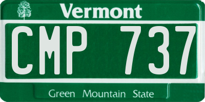 VT license plate CMP737