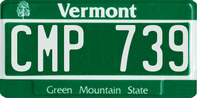 VT license plate CMP739