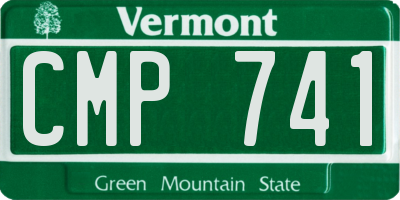 VT license plate CMP741