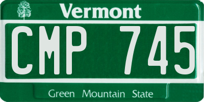VT license plate CMP745