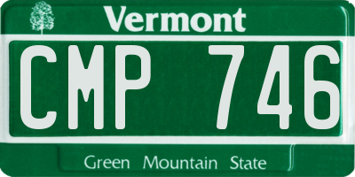VT license plate CMP746