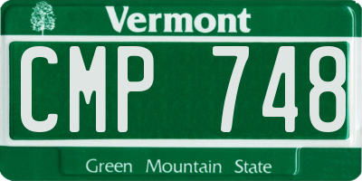 VT license plate CMP748