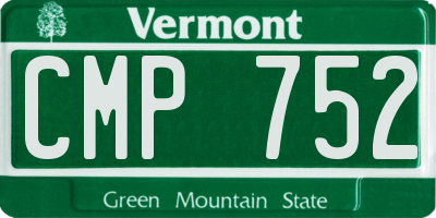 VT license plate CMP752