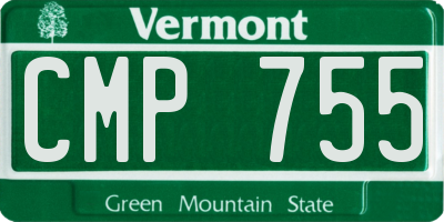 VT license plate CMP755