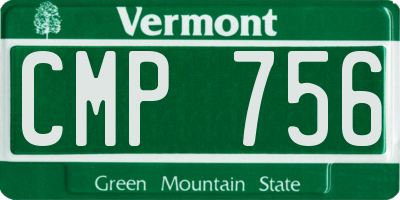 VT license plate CMP756