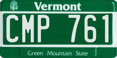 VT license plate CMP761