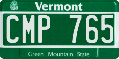 VT license plate CMP765