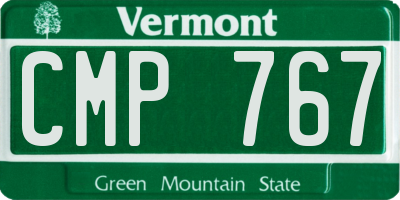 VT license plate CMP767