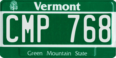 VT license plate CMP768