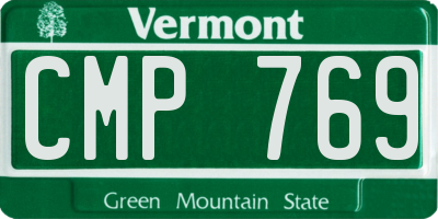 VT license plate CMP769