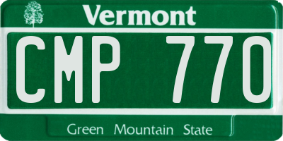 VT license plate CMP770