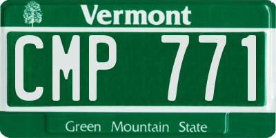 VT license plate CMP771