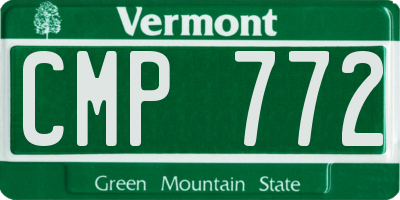VT license plate CMP772