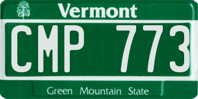 VT license plate CMP773