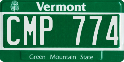 VT license plate CMP774