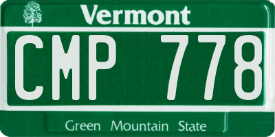 VT license plate CMP778