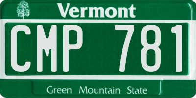 VT license plate CMP781