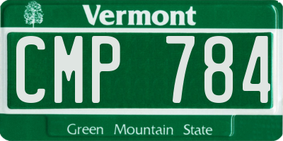 VT license plate CMP784