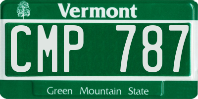 VT license plate CMP787