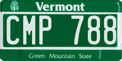 VT license plate CMP788
