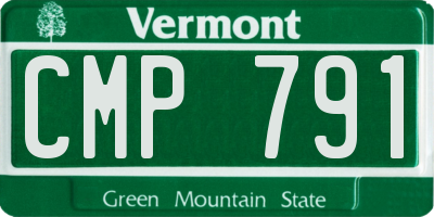 VT license plate CMP791