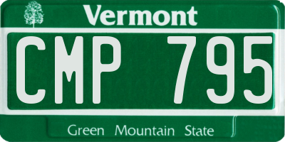 VT license plate CMP795