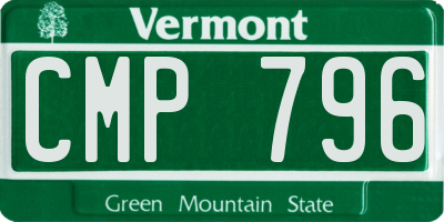 VT license plate CMP796