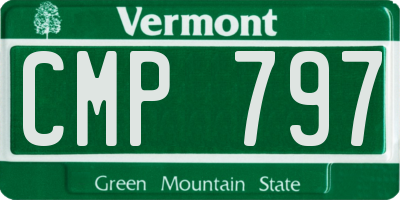 VT license plate CMP797