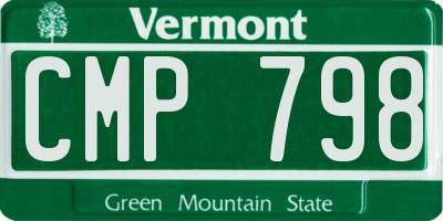 VT license plate CMP798