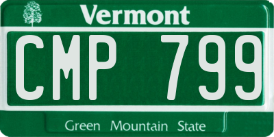 VT license plate CMP799