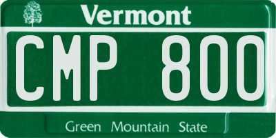 VT license plate CMP800