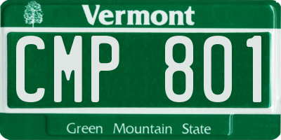 VT license plate CMP801