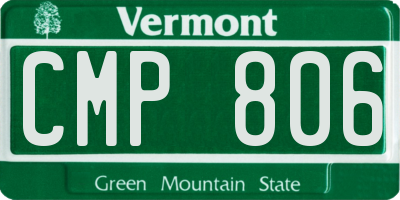 VT license plate CMP806