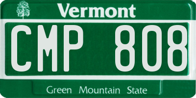 VT license plate CMP808