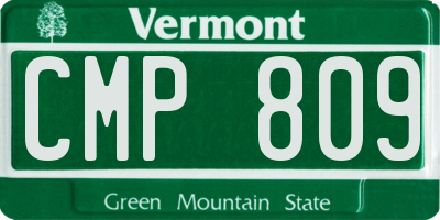 VT license plate CMP809