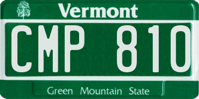 VT license plate CMP810