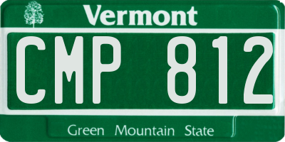 VT license plate CMP812