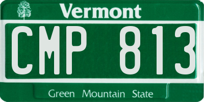 VT license plate CMP813