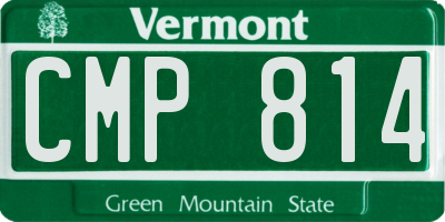 VT license plate CMP814