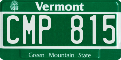 VT license plate CMP815