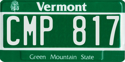 VT license plate CMP817