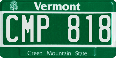 VT license plate CMP818