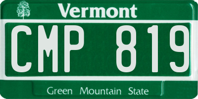 VT license plate CMP819