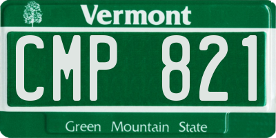 VT license plate CMP821